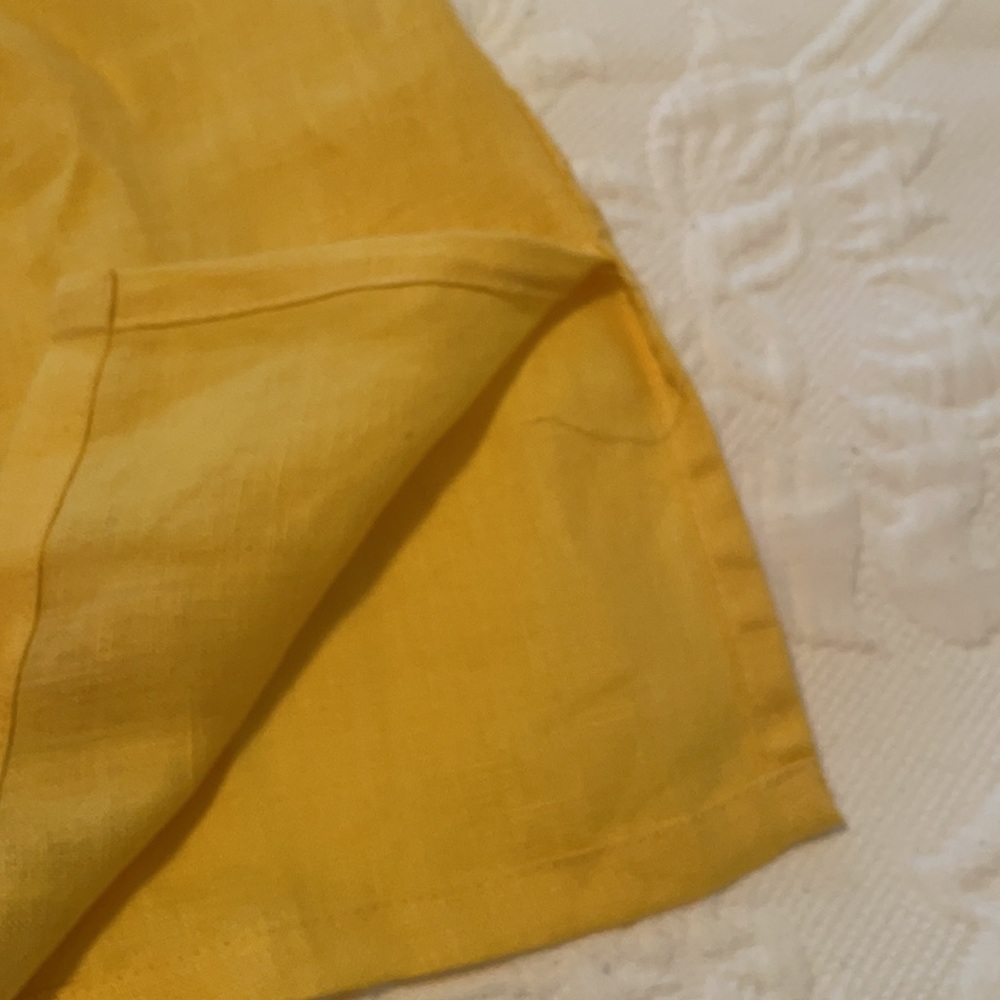 Choices yellow linen top small EUC - Picture 4 of 4